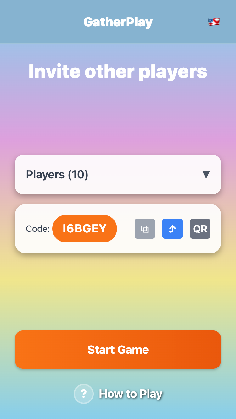 Invite other players screen